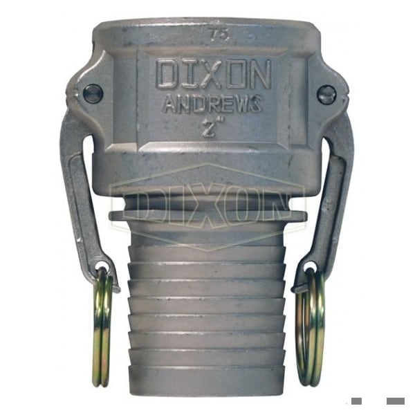 Type-C Cam and Groove Coupler, 1-1/2 in Nominal, Female Coupler x Hose Shank End Style, 316 SS